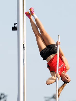 BIRMINGHAM, GREAT BRITAIN - AUGUST 11, 2026 : Angelica MOSER (SUI Switzerland) competing in the women’s pole-vault qualification during the European Athletics Championships at Alexander Stadium on August 11, 2026 in Birmingham, Great Britain. Great Britain Copyright: xAxelxKohringx