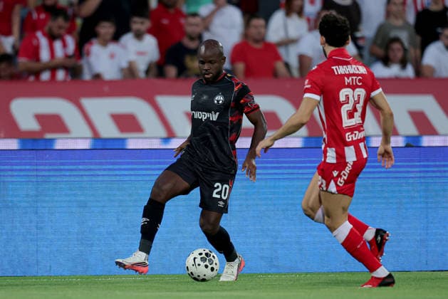 Crvena Zvezda v Hapoel Beer Sheva, UEFA Champions League, third qualifying round, 2nd leg Season 2026 2027 Belgrade, Serbia. 11th August, 2026. Hapoel s Javon East during the UEFA Champions League, third qualifying round, 2nd leg football match between Crvena Zvezda (Red Star) and Hapoel Beer-Sheva at the Rajko Mitic Stadium on August 11, 2026 in Belgrade, Serbia. Belgrade Serbia Copyright: xPedjaxMilosavljevicx x