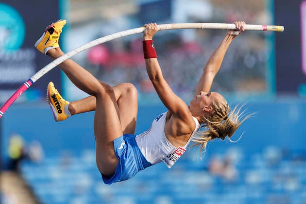 BIRMINGHAM, GREAT BRITAIN - AUGUST 11, 2026 : Apolena ävábíková (CZE) competing in the women’s pole-vault qualification during the European Athletics Championships at Alexander Stadium on August 11, 2026 in Birmingham, Great Britain. Great Britain Copyright: xAxelxKohringx