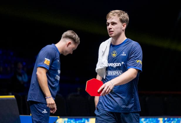 MALMÖ 2026-08-11 Sweden s Truls Möregardh with coach Malte after losing the match against Dimitrij Ovtcharov of Germany in the first round of the men s singles at the Europe Smash Sweden 2026 Table tennis, Tischtennis tournament at Malmö Arena in Malmö, Sweden, on August 11, 2026. MALMÖ SWEDEN x50090x *** MALMÖ, August 11, 2026, Sweden: Truls Möregardh of Sweden with his coach Malte after losing his match against Dimitrij Ovtcharov of Germany in the first round of the men’s singles at the Europe Smash Sweden 2026 table tennis tournament at Malmö Arena in Malmö, Sweden, on August 11, 2026 MALMÖ SWEDEN x50090x  Copyright: xJohanxNilssonx xTTx EUROPE SMASH SWEDEN 2026