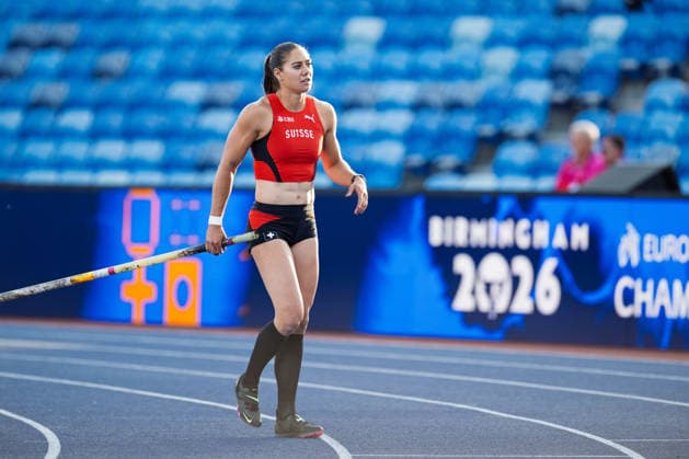 BIRMINGHAM, UNITED KINGDOM - AUGUST 11: Lea Bachmann of Switzerland competes in the Women s Pole Vault during the European Athletics Championships at Alexander Stadium on August 11, 2026 in Birmingham, United Kingdom. England United Kingdom Copyright: xBEAUTIFULxSPORTS TobiasxLacknerx