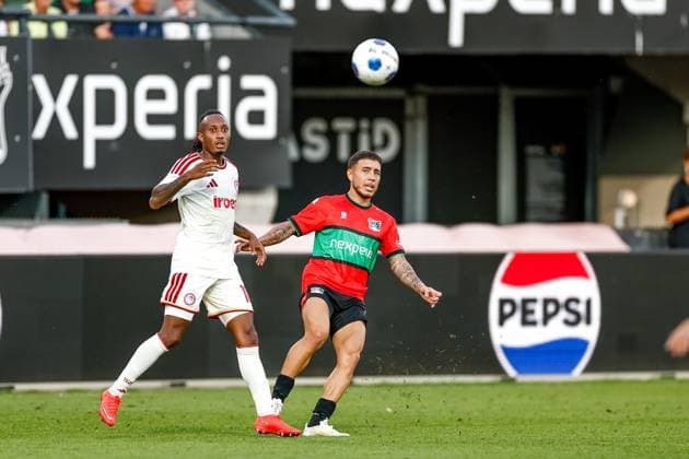 NIJMEGEN , 08-07-2026 , Stadium De Goffert , season 2026 2027 , Third qualifying round UEFA Champions League 2nd leg football , match between NEC Nijmegen and Olympiacos , picture shows NEC player Emre Mor NEC - Olympiacos  x205634117x Copyright:
