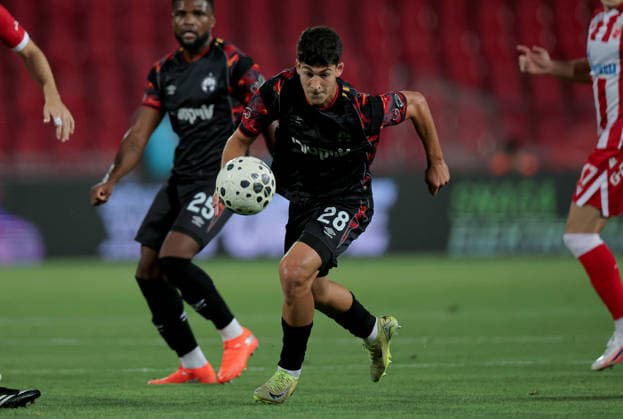 Crvena Zvezda v Hapoel Beer Sheva, UEFA Champions League, third qualifying round, 2nd leg Season 2026 2027 Belgrade, Serbia. 11th August, 2026. Hapoel s Niv Yehoshuha during the UEFA Champions League, third qualifying round, 2nd leg football match between Crvena Zvezda (Red Star) and Hapoel Beer-Sheva at the Rajko Mitic Stadium on August 11, 2026 in Belgrade, Serbia. Belgrade Serbia Copyright: xPedjaxMilosavljevicx x