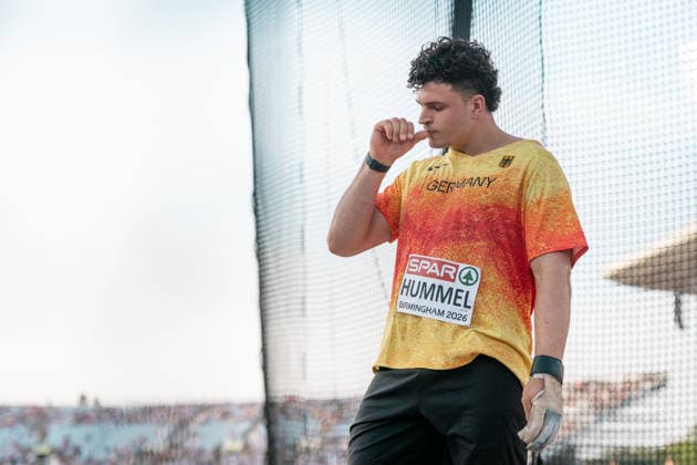 Merlin Hummel (Eintracht Frankfurt, Hammerwurf Maenner), GBR, Leichtathletik, Athletics, European Athletics Championships 2026, Leichtathletik Europameisterschaft 2026, Birmingham 2026, 09.08.2026, GBR, Leichtathletik, Athletics, European Athletics Championships 2026, Leichtathletik Europameisterschaft 2026, Birmingham 2026, 09.08.2026 Birmingham *** Merlin Hummel, Eintracht Frankfurt, Men s Hammer Throw, GBR, Track and Field, Athletics, 2026 European Athletics Championships, 2026 European Track and Field Championships, Birmingham 2026, August 9, 2026, GBR, Track and Field, Athletics, 2026 European Athletics Championships, 2026 European Track and Field Championships, Birmingham 2026, August 9, 2026, Birmingham Copyright: xStefanxMayerx EP_SMR