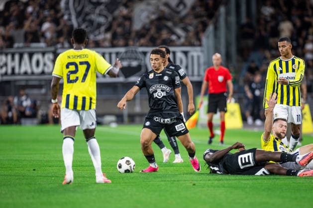 STURM GRAZ - FENERBAHCE Jacob Peter Hodl of Sturm during the second leg of third qualifying round of UEFA Champions league football match between SK Sturm Graz and Fenerbahce BK at the Stadion Graz Liebenau. Graz, Austria, August 11, 2026. Photo by Branislav Racko Copyright: xx 080A1705