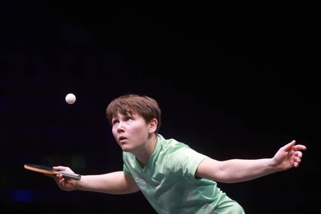 2026 WTT Europe Smash - Sweden - Main Draw Nina Mittelham of Germany competes against Bernadette Szocs of Romania during the Women s Singles - Round of 64 at the 2026 Europe Smash at the Malmo Arena in Malmo, Sweden, on August 11, 2026. Malmo Sweden  Copyright: xRemyxGrosx originalFilename:gros-europesm260811_nphW4.jpg
