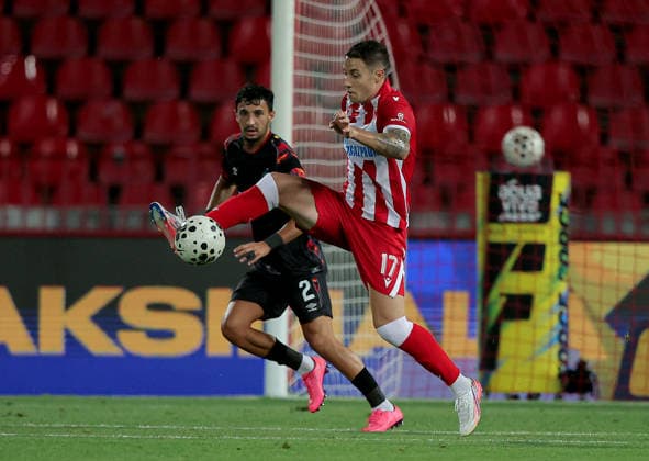 Crvena Zvezda v Hapoel Beer Sheva, UEFA Champions League, third qualifying round, 2nd leg Season 2026 2027 Belgrade, Serbia. 11th August, 2026. Crvena Zvezda s Bruno Duarte Da Silva during the UEFA Champions League, third qualifying round, 2nd leg football match between Crvena Zvezda (Red Star) and Hapoel Beer-Sheva at the Rajko Mitic Stadium on August 11, 2026 in Belgrade, Serbia. Belgrade Serbia Copyright: xPedjaxMilosavljevicx x
