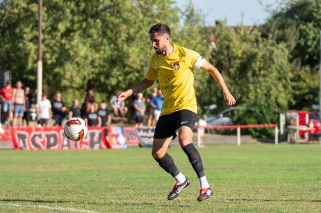 Volkan Celiktas (SG Sonnenhof Großaspach, 05), SSV Schwäbisch Hall vs. SG Sonnenhof Großaspach, Fussball, WFV-Pokal, 3. Runde, 11.08.2026 Schwäbisch Hall Baden-Wuerttemberg Deutschland *** Volkan Celiktas, SG Sonnenhof Großaspach, 05; SSV Schwäbisch Hall vs. SG Sonnenhof Großaspach, Soccer, WFV Cup, 3rd Round, August 11, 2026, Schwäbisch Hall, Baden-Württemberg, Germany Copyright: xkolbert-press PhilipxZieglerx