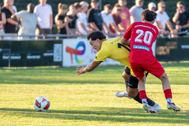 Niklas Pollex (SG Sonnenhof Großaspach, 18), SSV Schwäbisch Hall vs. SG Sonnenhof Großaspach, Fussball, WFV-Pokal, 3. Runde, 11.08.2026 Schwäbisch Hall Baden-Wuerttemberg Deutschland *** Niklas Pollex, SG Sonnenhof Großaspach, 18, SSV Schwäbisch Hall vs. SG Sonnenhof Großaspach, Soccer, WFV Cup, 3rd Round, August 11, 2026, Schwäbisch Hall, Baden-Württemberg, Germany Copyright: xkolbert-press PhilipxZieglerx
