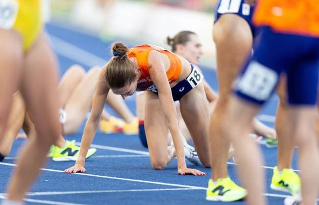 BIRMINGHAM - Maureen Koster after the 5000 meter final on the second day of the European Athletics Championships. IRIS VAN DEN BROEK ANP xVIxANPxSportx xxANPxIVx 565281124 originalFilename: 565281124.jpg