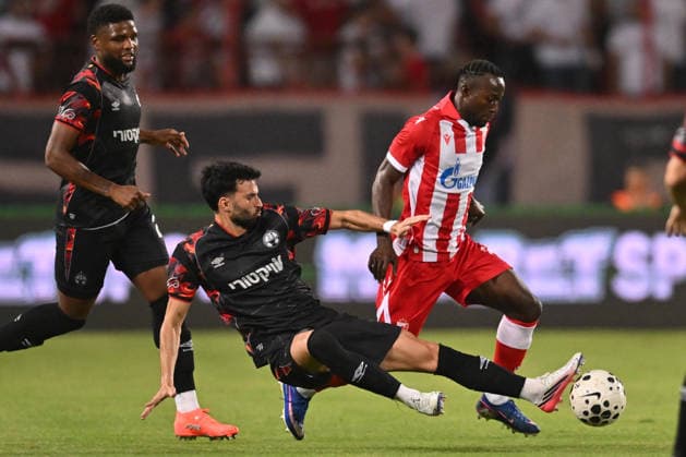 CRVENA ZVEZDA vs HAPOEL BEER SHEVA OSMAN BUKARI football Crvena zvezda vs Hapoel Ber Sheva Champions league qualification match at Rajko Mitic stadium , Belgrade 27.08.2026 PHOTO FOOTBALL, CRVENA ZVEZDA, RED STAR, UEFA CHAMPIONS LEAGUE QUALIFICATIONS, HAPOEL BEER SHEVA Belgrade Rajko Mitic stadium Serbia Copyright: xMarkoxMetlasx xMNxPressx