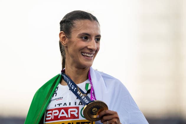 260811 Nadia Battocletti of Italy celebrates after women™s 5000 meter final during day 2 of the 2026 European Athletics Championships on August 11, 2026 in Birmingham. Photo: Mathias Bergeld BILDBYRAN kod MB MT1065 friidrott athletics friidrett friidrotts-em em friidretts-em 2026 european athletics championships 2 bbeng *** August 11, 2026: Nadia Battocletti of Italy celebrates after the women’s 5,000-meter final on Day 2 of the 2026 European Athletics Championships in Birmingham. 2026 in Birmingham. Photo by Mathias Bergeld. BILDBYRAN code MB MT1065. track and field, athletics, friidrett, friidrotts EM, 2026 European Athletics Championships, 2 bbeng  Copyright: MATHIASxBERGELD BB260811MB121