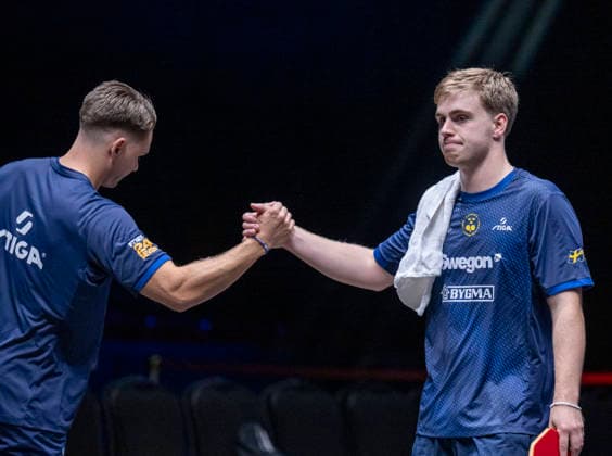 MALMÖ 2026-08-11 Sweden s Truls Möregardh with coach Malte after losing his match against Dimitrij Ovtcharov of Germany in the first round of the men s singles at the Europe Smash Sweden 2026 Table tennis, Tischtennis tournament at Malmö Arena in Malmö, Sweden, on August 11, 2026. MALMÖ SWEDEN x50090x *** MALMÖ, August 11, 2026, Sweden: Truls Möregardh of Sweden with his coach Malte after losing his match against Dimitrij Ovtcharov of Germany in the first round of the men’s singles at the Europe Smash Sweden 2026 table tennis tournament at Malmö Arena in Malmö, Sweden, on August 11, 2026 MALMÖ SWEDEN x50090x  Copyright: xJohanxNilssonx xTTx EUROPE SMASH SWEDEN 2026
