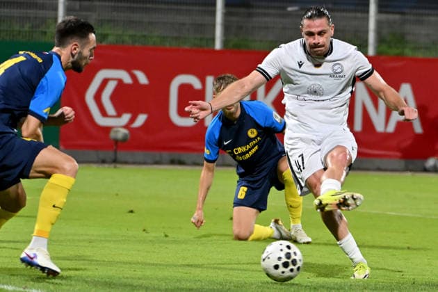 CELJE; SLOVENIA - ARMENIA 11: Alexandros Malis of Ararat-Armenia during the UEFA Champions League QR-3 second match between Celje (Slovenia) and Ararat-Armenia (Armenia) at Stadion Celje, Celje on August 11, 2026 in Celje, Slovenia. (Photo by Igor Kupljenik Sports Press Photo).  Copyright: xIgorxKupljenikx xSPPx Sportspressphoto_SPR204332
