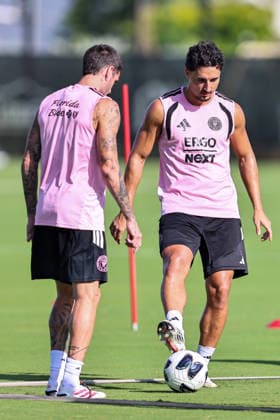 August 11, 2026, Fort Lauderdale, Florida, USA: Rodrigo de Paul (7) and Gonzalo Lujan (2) of Inter Miami CF are seen during an Inter Miami Training Session at Florida Blue Training Center ahead of the Leagues Cup Phase One match between Inter Miami CF and Leon. Fort Lauderdale USA - ZUMAa257 20260811_zsp_a257_012 Copyright: xChrisxArjoonx