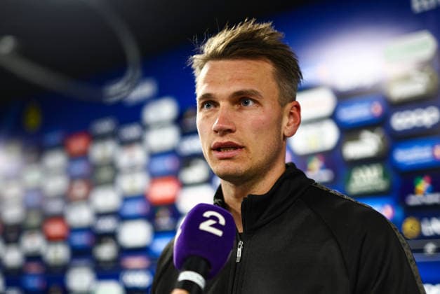Fotball, Champions League 2025 2026: Bodo Glimt - Union Saint-Gilloise Bodo 20260811. Odin Bjortuft under kvalifiseringskampen til Champions League mellom Bodo Glimt og Union Saint-Gilloise pa Aspmyra stadion. Foto: Mats Torbergsen NTB Bodo Norge EDITORIAL USE ONLY. RESTRICTED USE FOR BETTING COMPANIES Ref:_SPOCzAl_uvHVYc.jpg *** Soccer, Champions League 2025–2026 Bodo Glimt Union Saint Gilloise Bodo 20260811 Odin Bjortuft during the Champions League qualifying match between Bodo Glimt and Union Saint Gilloise at Aspmyra Stadium Photo: Mats Torbergsen, NTB Bodo, Norway EDITORIAL USE ONLY; RESTRICTED USE FOR BETTING COMPANIES  Copyright: xMatsxTorbergsenx xNTBx
