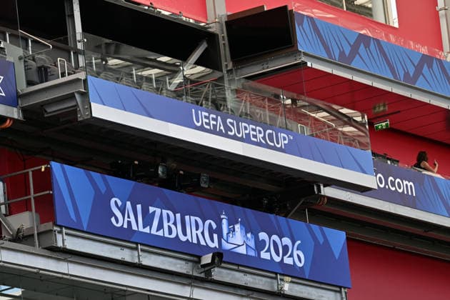 Salzburg Stadium prepared to host UEFA Super Cup final SALZBURG, AUSTRIA - AUGUST 11: A view of Salzburg Stadium, where preparations have been completed ahead of the UEFA Super Cup final between UEFA Champions League winners Paris Saint-Germain and UEFA Europa League winners Aston Villa, in Salzburg, Austria on August 11, 2026. Isa Terli Anadolu Salzburg Austria. Editorial use only. Please get in touch for any other usage.  Copyright: x2026xAnadoluxIsaxTerlix