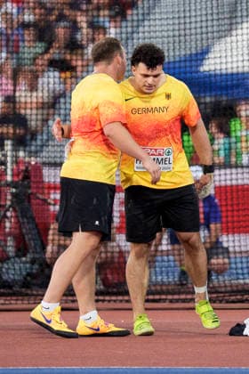 BIRMINGHAM, GREAT BRITAIN - AUGUST 11, 2026 : Merlin HUMMEL (GER Germany) wins silver in the hammer throw during the European Athletics Championships at Alexander Stadium on August 11, 2026 in Birmingham, Great Britain. Great Britain Copyright: xLeahxKohringx