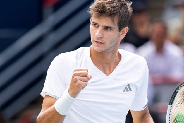 August 11, 2026, Montreal, Quebec, Canada: RAFAEL JODAR (20) from Spain reaction in match against Arthur Fils (18) from France in quarter final at Canadian Open at IGA stadium in Montreal, Quebec, Canada on 2026-08-11 Montreal Canada - ZUMAl189 20260811_zsp_l189_041 Copyright: xYannickxLegarex