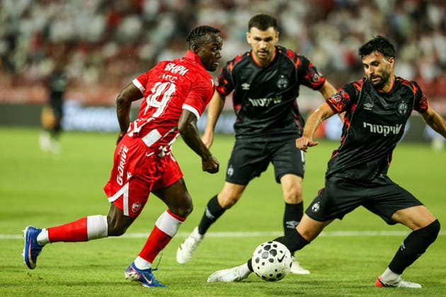Crvena zvezda v Hapoel Beer Sheva - UEFA Champions League BELGRADE, SERBIA - AUGUST 11: Osman Bukari (14) of Crvena Zvezda in action during UEFA Champions League qualifying match between Red Star Belgrade and Hapoel Beer Sheva at Rajko Mitic Stadium on August 11, 2026. Filip Stevanovic Anadolu Belgrade Serbia. Editorial use only. Please get in touch for any other usage.  Copyright: x2026xAnadoluxFilipxStevanovicx