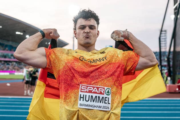 Merlin Hummel (Eintracht Frankfurt, Hammerwurf Maenner), GBR, Leichtathletik, Athletics, European Athletics Championships 2026, Leichtathletik Europameisterschaft 2026, Birmingham 2026, 09.08.2026, GBR, Leichtathletik, Athletics, European Athletics Championships 2026, Leichtathletik Europameisterschaft 2026, Birmingham 2026, 09.08.2026 Birmingham *** Merlin Hummel, Eintracht Frankfurt, Men s Hammer Throw, GBR, Track and Field, Athletics, 2026 European Athletics Championships, 2026 European Track and Field Championships, Birmingham 2026, August 9, 2026, GBR, Track and Field, Athletics, 2026 European Athletics Championships, 2026 European Track and Field Championships, Birmingham 2026, August 9, 2026, Birmingham Copyright: xStefanxMayerx EP_SMR