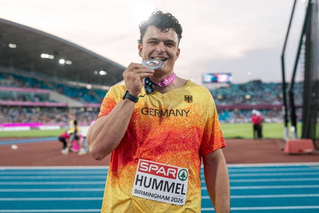 Merlin Hummel (Eintracht Frankfurt, Hammerwurf Maenner), GBR, Leichtathletik, Athletics, European Athletics Championships 2026, Leichtathletik Europameisterschaft 2026, Birmingham 2026, 09.08.2026, GBR, Leichtathletik, Athletics, European Athletics Championships 2026, Leichtathletik Europameisterschaft 2026, Birmingham 2026, 09.08.2026 Birmingham *** Merlin Hummel, Eintracht Frankfurt, Men s Hammer Throw, GBR, Track and Field, Athletics, 2026 European Athletics Championships, 2026 European Track and Field Championships, Birmingham 2026, August 9, 2026, GBR, Track and Field, Athletics, 2026 European Athletics Championships, 2026 European Track and Field Championships, Birmingham 2026, August 9, 2026, Birmingham Copyright: xStefanxMayerx EP_SMR