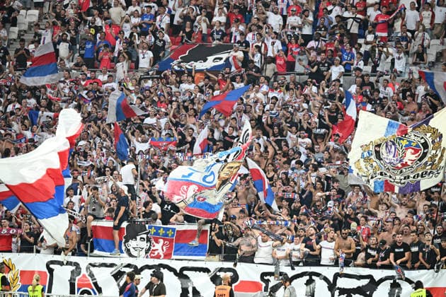 Football : Olympique Lyonnais v Sparta Praha- Qualifying champions league 11 08 2026 Supporters of Lyon during the second leg, 3rd qualifying round match of the Football Champions League between Olympiquer Lyonnais and Sparta Praha ,Czech Republic at Groupama Stadium Decines Charpieu Lyon on August 11, 2026, , France LYONFrance  Copyright: xMouradxAllilix