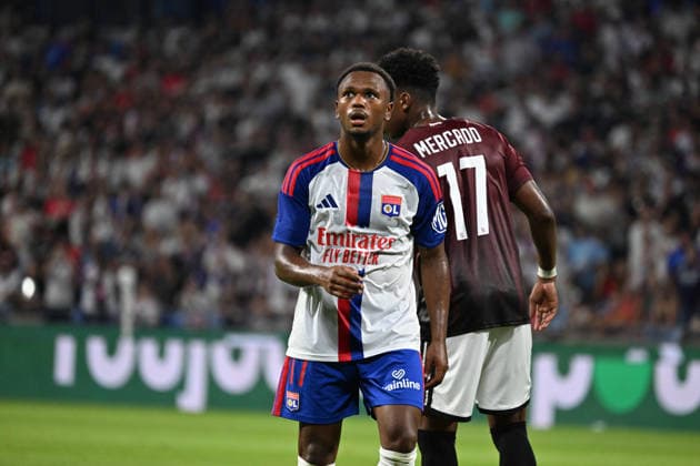 Football : Olympique Lyonnais v Sparta Praha- Qualifying champions league 11 08 2026 Lois OPENDA of Lyon scoring goal during the second leg, 3rd qualifying round match of the Football Champions League between Olympiquer Lyonnais and Sparta Praha ,Czech Republic at Groupama Stadium Decines Charpieu Lyon on August 11, 2026, , France LYONFrance  Copyright: xMouradxAllilix