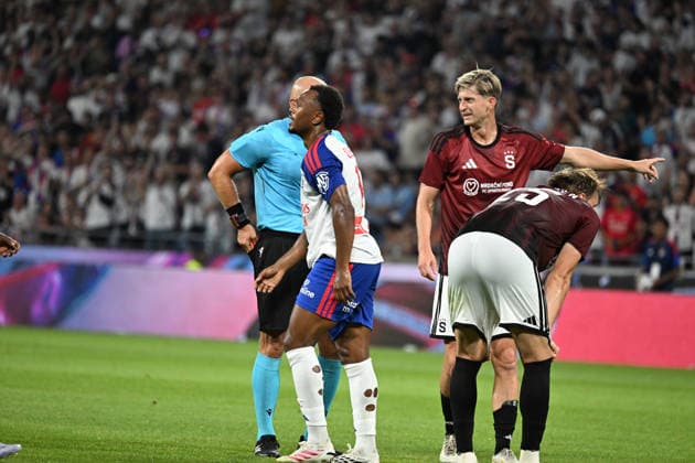 Football : Olympique Lyonnais v Sparta Praha- Qualifying champions league 11 08 2026 Lois OPENDA of Lyon scoring goal during the second leg, 3rd qualifying round match of the Football Champions League between Olympiquer Lyonnais and Sparta Praha ,Czech Republic at Groupama Stadium Decines Charpieu Lyon on August 11, 2026, , France LYONFrance  Copyright: xMouradxAllilix