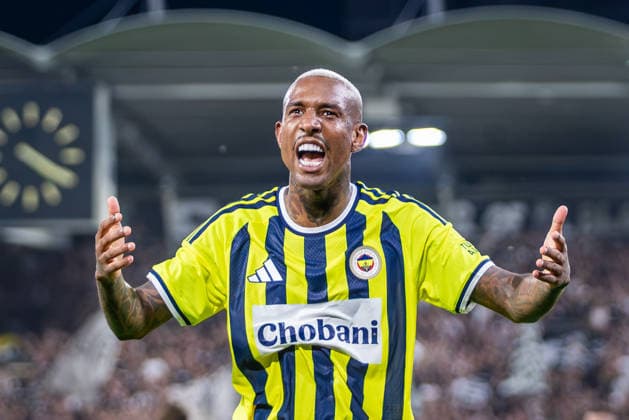 STURM GRAZ - FENERBAHCE Talisca of Fenerbahce celebrates a goal during the second leg of third qualifying round of UEFA Champions league football match between SK Sturm Graz and Fenerbahce BK at the Stadion Graz Liebenau. Graz, Austria, August 11, 2026. Photo by Branislav Racko Copyright: xx _BRR7670