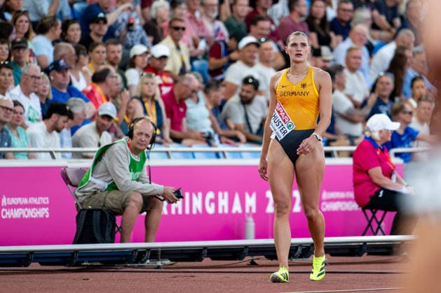 11.08.2026, GBR, Leichtathletik, Europameisterschaft 2026, Abendsession Tag 2, Birmingham Franziska Schuster ( Deutschland ), 100 Meter Hürden Damen, Halbfinale Birmingham Alexander Stadium England Großbritannien *** August 11, 2026, GBR, Track and Field, 2026 European Championships, Evening Session, Day 2, Birmingham; Franziska Schuster, Germany, Women s 100-meter hurdles, Semifinals, Alexander Stadium, Birmingham, England, Great Britain Copyright: xNordphoto Memmlerx