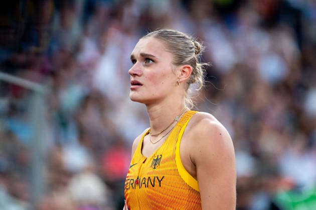 11.08.2026, GBR, Leichtathletik, Europameisterschaft 2026, Abendsession Tag 2, Birmingham Franziska Schuster ( Deutschland ), 100 Meter Hürden Damen, Halbfinale Birmingham Alexander Stadium England Großbritannien *** August 11, 2026, GBR, Track and Field, 2026 European Championships, Evening Session, Day 2, Birmingham; Franziska Schuster, Germany, Women s 100-meter hurdles, Semifinals, Alexander Stadium, Birmingham, England, Great Britain Copyright: xNordphoto Memmlerx