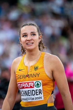 11.08.2026, GBR, Leichtathletik, Europameisterschaft 2026, Abendsession Tag 2, Birmingham Rosina Schneider ( Deutschland ), 100 Meter Hürden Damen, Halbfinale Birmingham Alexander Stadium England Großbritannien *** August 11, 2026, GBR, Track and Field, 2026 European Championships, Evening Session, Day 2, Birmingham Rosina Schneider, Germany, Women s 100-meter hurdles, Semifinals, Birmingham Alexander Stadium, England, Great Britain Copyright: xNordphoto Memmlerx