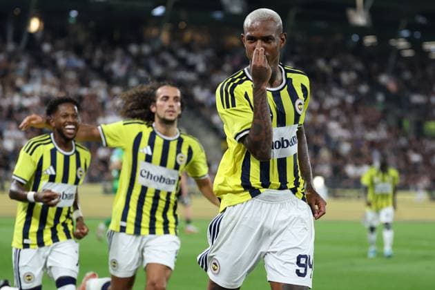 11 August 2026 - SOCCER - 2026 27 UEFA CHAMPIONS LEAGUE, Third Qualifying Round, 2nd Leg SK Sturm Graz vs Fenerbahce SK Talisca (Fenerbahce) celebrates his team s first goal Graz Stadion Graz Liebenau Styria Austria Copyright: xYigitxOermex xPsxImagesxYigitxOermex xPsxImagesx