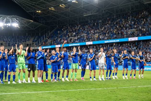 during Champions League qualifying round 3 match, SK Slovan Bratislava - Mjallby AIF , 11. august 2026, Tehelne pole Stadium, Bratislava, Slovakia Copyright: xMICHALxFAJT,ZOSPORTU.SKx MAR_4553