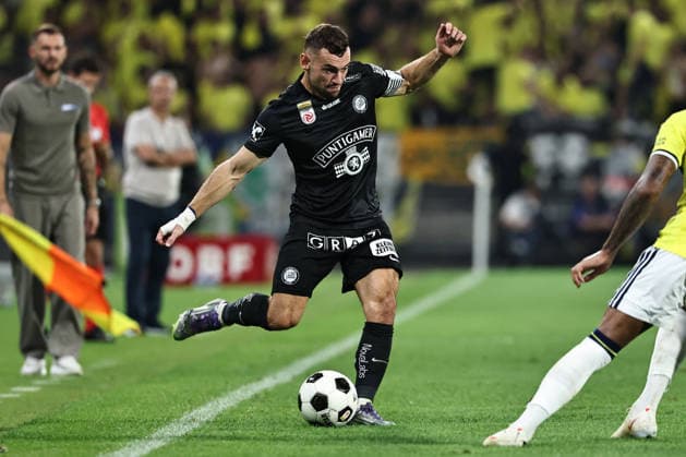 SOCCER - UEFA CL, Sturm vs Fenerbahce GRAZ,AUSTRIA,11.AUG.26 - SOCCER - UEFA Champions League, qualification, SK Sturm Graz vs Fenerbahce Istanbul. Image shows Juergen Heil (Sturm).  GEPAxpictures xChrisxBauer