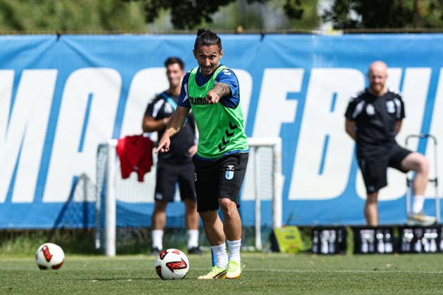 Baris Atik (1. FC Magdeburg,23) - 2. Fußball Bundesliga Saison 2026-2027 1. FC Magdeburg Training an der Avnet Arena in Magdeburg - Fußball,Mann,Männer,Deutschland,11.08.2026 *** Baris Atik, 1. FC Magdeburg, 23, 2. Bundesliga, 2026–2027 season, 1. FC Magdeburg training at the Avnet Arena in Magdeburg, soccer, man, men, Germany, August 11, 2026