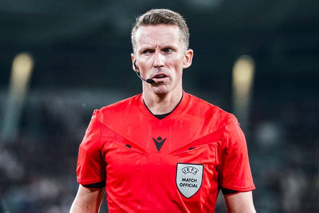 Fussball: Österreich: UEFA Champions League Qualifikation 2026 2027 - 3. Runde, 11.08.2026 - SK Sturm Graz (Österreich) vs. Fenerbahce Istanbul (Türkei) - Merkur Arena (Graz, Österreich); Schiedsrichter Alejandro Hernandez *** Soccer Austria UEFA Champions League Qualifying Round 3, 2026–2027, August 11, 2026: SK Sturm Graz (Austria) vs. Fenerbahçe Istanbul (Turkey) at Merkur Arena, Graz, Austria; Referee: Alejandro Hernandez Copyright: xLUKAxKOLANOVICx