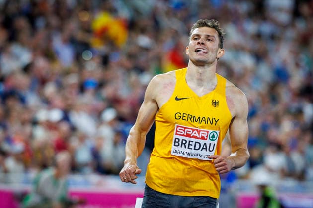 BIRMINGHAM, GREAT BRITAIN - AUGUST 11, 2026 : Jean-Paul BREDAU (GER Germany) flies into the final 400m competing during the European Athletics Championships at Alexander Stadium on August 11, 2026 in Birmingham, Great Britain. Great Britain Copyright: xAxelxKohringx