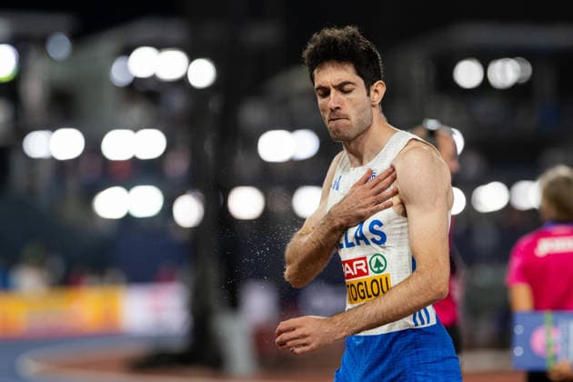 260811 Miltiadis Tentoglou of Greece celebrates in men s long jump final during day 2 of the 2026 European Athletics Championships on August 11, 2026 in Birmingham. Photo: Mathias Bergeld BILDBYRAN kod MB MT1065 friidrott athletics friidrett friidrotts-em em friidretts-em 2026 european athletics championships 2 bbeng *** 260811 Miltiadis Tentoglou of Greece celebrates in the men’s long jump final during Day 2 of the 2026 European Athletics Championships on August 11, 2026 in Birmingham. Photo by Mathias Bergeld. BILDBYRAN code MB MT1065. track and field, athletics, friidrett, friidrotts EM, 2026 European Athletics Championships, 2 bbeng  Copyright: MATHIASxBERGELD BB260811MB141