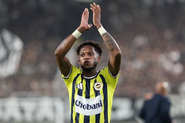 11 August 2026 - SOCCER - 2026 27 UEFA CHAMPIONS LEAGUE, Third Qualifying Round, 2nd Leg SK Sturm Graz vs Fenerbahce SK Fred (Fenerbahce) celebrates victory after the match Graz Stadion Graz Liebenau Styria Austria Copyright: xYigitxOermex xPsxImagesxYigitxOermex xPsxImagesx