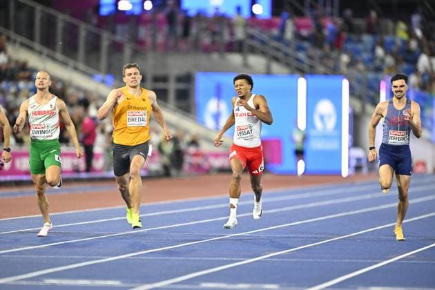 Hungary s Patrik Simon Enyingi and Germany s Jean Paul Bredau on the second day of the European Athletics Championships (August 10-18) in Birmingham, United Kingdom, on Tuesday 11 August 2026. ERICxLALMAND  x183187407x