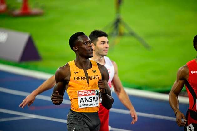 Owen ANSAH (Germany, Hamburger SV, 100m Men) GBR, European Athletics Championships Birminghm, 11.08.2026, Jan Papenfuss GBR, European Athletics Championships Birminghm, 11.08.2026, Birmingham *** Owen ANSAH Germany, Hamburger SV, Men s 100m GBR, European Athletics Championships Birmingham, August 11, 2026, Jan Papenfuss GBR, European Athletics Championships Birmingham, August 11, 2026, Birmingham Copyright: xx