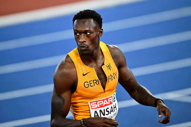Owen ANSAH (Germany, Hamburger SV, 100m Men) GBR, European Athletics Championships Birminghm, 11.08.2026, Jan Papenfuss GBR, European Athletics Championships Birminghm, 11.08.2026, Birmingham *** Owen ANSAH Germany, Hamburger SV, Men s 100m GBR, European Athletics Championships Birmingham, August 11, 2026, Jan Papenfuss GBR, European Athletics Championships Birmingham, August 11, 2026, Birmingham Copyright: xx