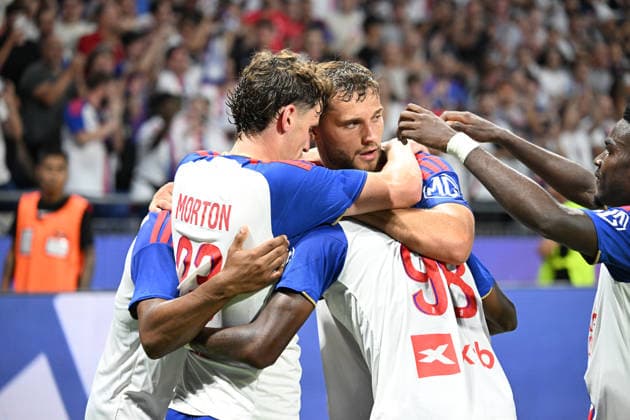 Football : Olympique Lyonnais v Sparta Praha- Qualifying champions league 11 08 2026 Ainsley MAITLAND NILES scoring goal of Lyon scoring goal during the second leg, 3rd qualifying round match of the Football Champions League between Olympiquer Lyonnais and Sparta Praha ,Czech Republic at Groupama Stadium Decines Charpieu Lyon on August 11, 2026, , France LYONFrance  Copyright: xMouradxAllilix