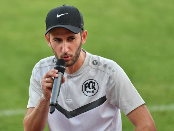 Marc Mutschler (FC Rottenburg, Trainer) bei der Pressekonferenz FC Rottenburg vs. SV Stuttgarter Kickers ,Fussball, WFV-Pokal, Gruppe 3, 3. Runde, Wuerttemberg, Saison 2026 2027, 11.08.2026, FC Rottenburg vs. SV Stuttgarter Kickers ,Fussball, WFV-Pokal, Gruppe 3, 3. Runde, Wuerttemberg, Saison 2026 2027, 11.08.2026 Rottenburg am Neckar *** Marc Mutschler of FC Rottenburg, coach at the press conference for FC Rottenburg vs. SV Stuttgarter Kickers, soccer, WFV Cup, Group 3, Round 3, Württemberg, 2026–2027 season, August 11, 2026, FC Rottenburg vs. SV Stuttgarter Kickers, Soccer, WFV Cup, Group 3, Round 3, Württemberg, 2026–2027 Season, August 11, 2026, Rottenburg am Neckar Copyright: xEibner-Pressefoto RalphxKunzex EP_RKE