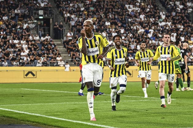 Sturm Graz v Fenerbahce - UEFA Champions League GRAZ, AUSTRIA - AUGUST 11: Fenerbahce s Anderson Talisca (94) celebrates after scoring a goal during the UEFA Champions League third qualifying round second-leg match between Sturm Graz and Fenerbahce at Liebenau Stadium in Graz, Austria on August 11, 2026. Agit Erdi Ulukaya Anadolu Graz Austria. Editorial use only. Please get in touch for any other usage.  Copyright: x2026xAnadoluxAgitxErdixUlukayax