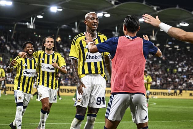 Sturm Graz v Fenerbahce - UEFA Champions League GRAZ, AUSTRIA - AUGUST 11: Fenerbahce s Anderson Talisca (94) celebrates after scoring a goal during the UEFA Champions League third qualifying round second-leg match between Sturm Graz and Fenerbahce at Liebenau Stadium in Graz, Austria on August 11, 2026. Agit Erdi Ulukaya Anadolu Graz Austria. Editorial use only. Please get in touch for any other usage.  Copyright: x2026xAnadoluxAgitxErdixUlukayax