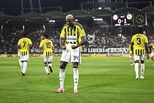 Sturm Graz v Fenerbahce - UEFA Champions League GRAZ, AUSTRIA - AUGUST 11: Fenerbahce s Anderson Talisca (94) celebrates after scoring a goal during the UEFA Champions League third qualifying round second-leg match between Sturm Graz and Fenerbahce at Liebenau Stadium in Graz, Austria on August 11, 2026. Agit Erdi Ulukaya Anadolu Graz Austria. Editorial use only. Please get in touch for any other usage.  Copyright: x2026xAnadoluxAgitxErdixUlukayax