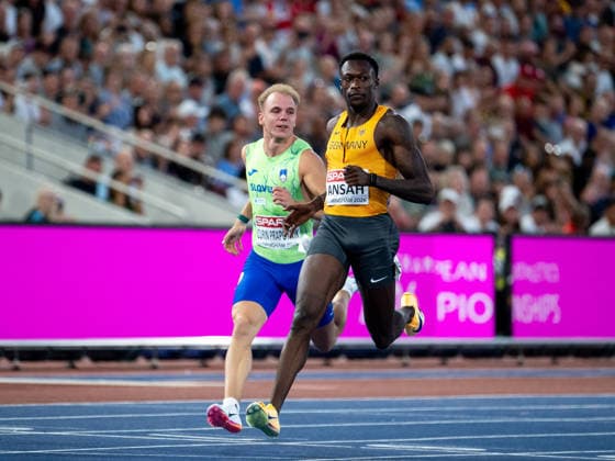 11.08.2026, GBR, Leichtathletik, Europameisterschaft 2026, Abendsession Tag 2, Birmingham Owen Ansah ( Deutschland ), 100 Meter Sprint Herren, Halbfinale Birmingham Alexander Stadium England Großbritannien *** August 11, 2026, GBR, Track and Field, 2026 European Championships, Evening Session, Day 2, Birmingham, Owen Ansah (Germany), Men s 100-meter dash, Semifinals, Alexander Stadium, Birmingham, England, Great Britain Copyright: xNordphoto Memmlerx